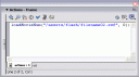 Screenshot of action scripting in Flash MX 2004 actions panel