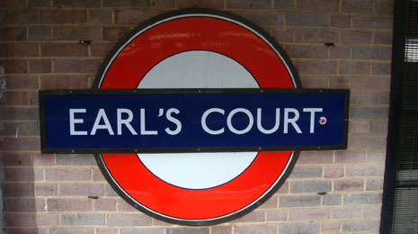 Earls Court Tube sign